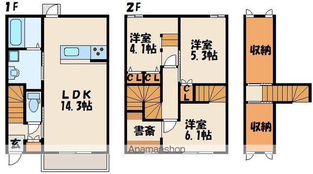鹿児島本線 古賀駅 徒歩13分 3階建 築11年(3SLDK)の間取り写真