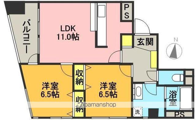 ガーデンホームズ羽根木公園(2LDK/2階)の間取り写真