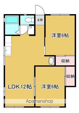 フォーブルマーサA棟・B棟(2LDK/1階)の間取り写真