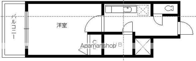 フォレスト高針(1K/2階)の間取り写真