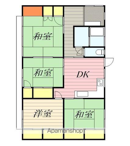 西日本鉄道甘木線 北野駅(福岡) 徒歩14分 1階建 築49年(4DK)の間取り写真