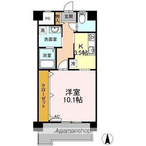 マンションベアーズクラブ(1K/2階)の間取り写真