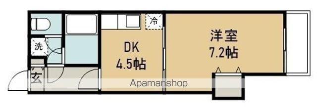 カヤバプラザE館(1DK/3階)の間取り写真