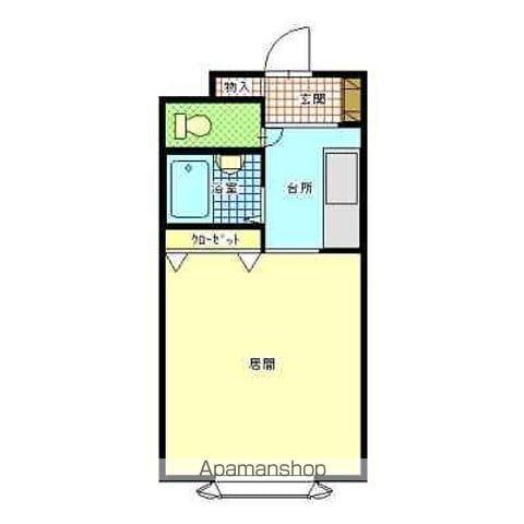 ヴィレ・コート富士(1K/1階)の間取り写真