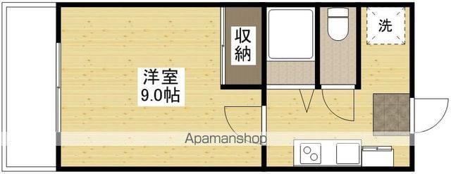アーバン西白島(1K/4階)の間取り写真