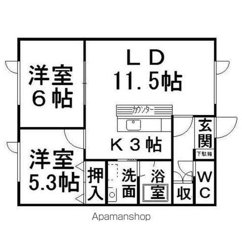 コーポTAR1(2LDK/1階)の間取り写真