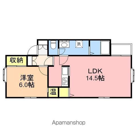 レンテム寺尾(1LDK/2階)の間取り写真