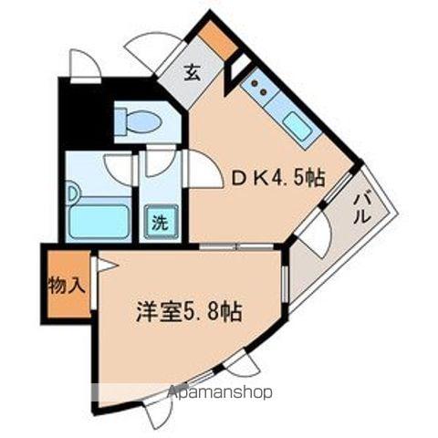 ガウディ動坂(1DK/1階)の間取り写真