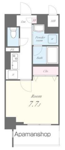 ル・シエル葵(1K/7階)の間取り写真