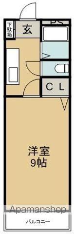 プレジデント吉野本町(1K/2階)の間取り写真