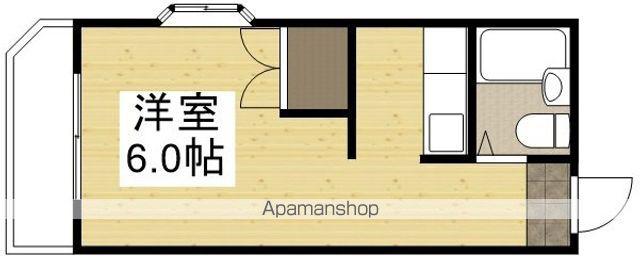 メゾン岡町(ワンルーム/1階)の間取り写真