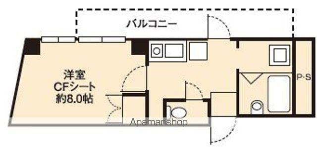 ドミール堺筋本町(1K/12階)の間取り写真