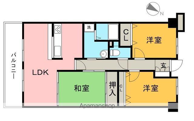 サーパス高須一番館(3LDK/5階)の間取り写真