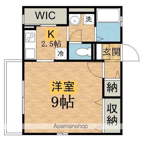 ボナール(ワンルーム/1階)の間取り写真