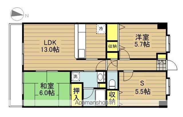 リベルテ戸田(2SLDK/2階)の間取り写真