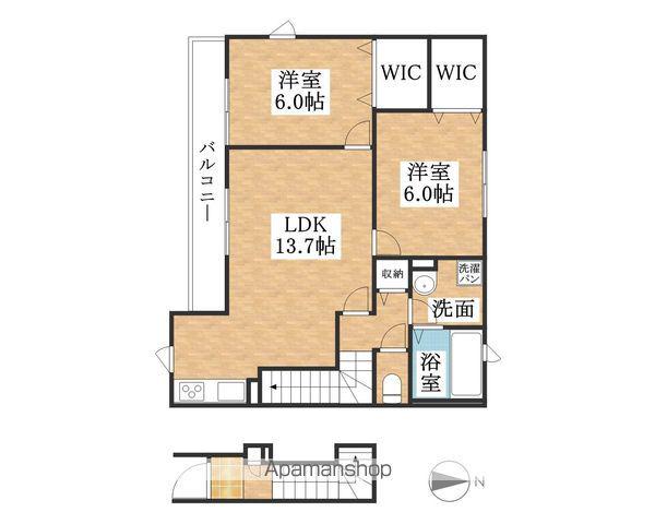 リーブルVENTⅠ(2LDK/2階)の間取り写真