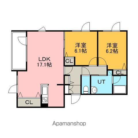グリーンハイム107(2LDK/2階)の間取り写真