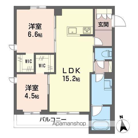 武蔵野線 武蔵浦和駅 徒歩13分 3階建 築1年(2LDK/1階)の間取り写真
