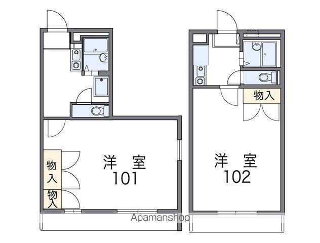 レオパレス向園(1K/2階)の間取り写真