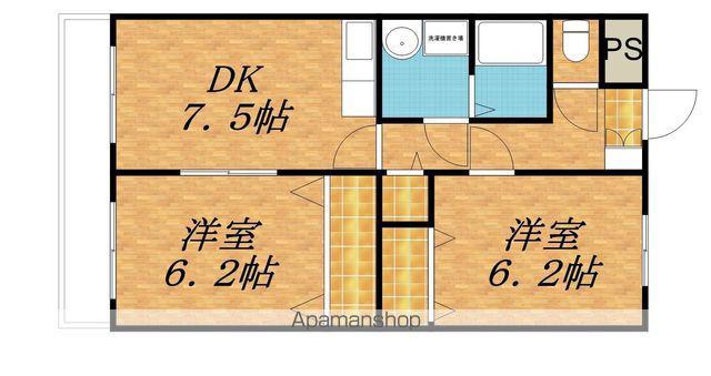 ファミール藍(2DK/1階)の間取り写真