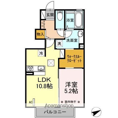 コンフォート(1LDK/1階)の間取り写真