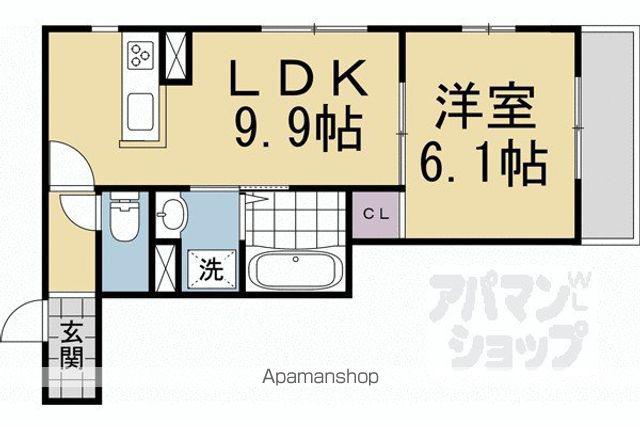 KITAOJIRESIDENCE(1LDK/3階)の間取り写真