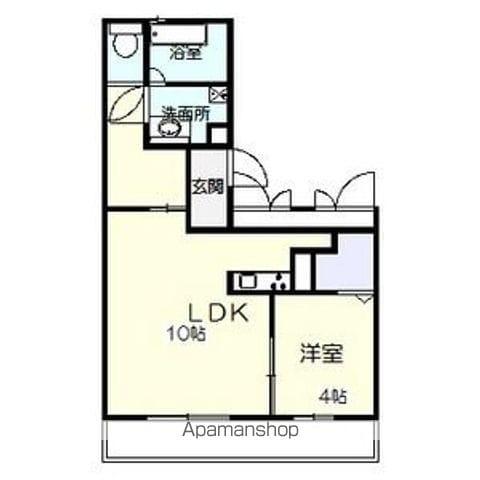 ヒールコートⅡ(1LDK/2階)の間取り写真