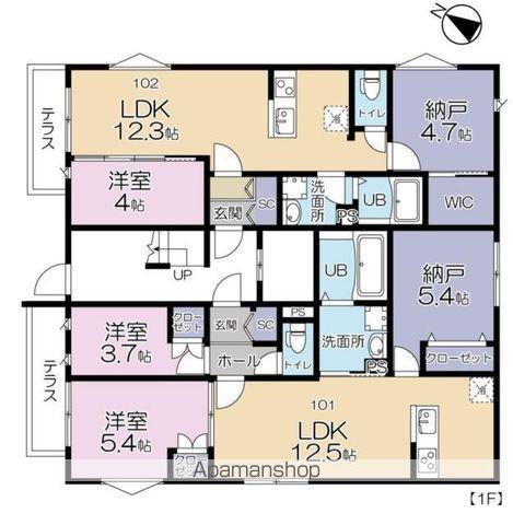 EST FELICITA 押上(1SLDK/1階)の間取り写真
