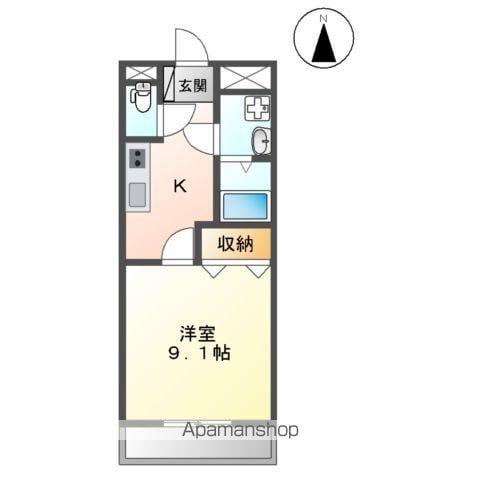 レジデンス寿(1K/2階)の間取り写真