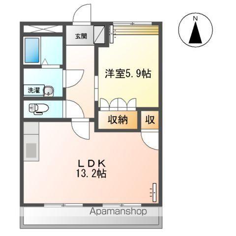 ヴィラージュ(1LDK/3階)の間取り写真