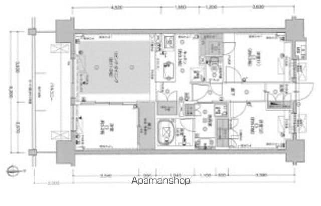 レーベン松山市駅 THE FRONT(3LDK/3階)の間取り写真
