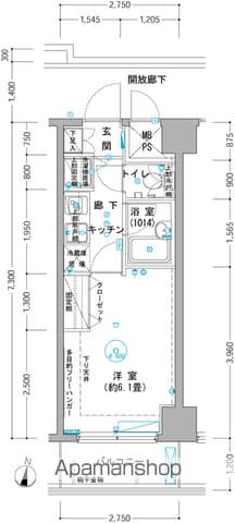 ヴェルト板橋(1K/5階)の間取り写真