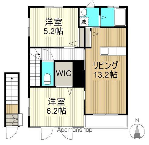 オリーブ壱番館(2LDK/2階)の間取り写真