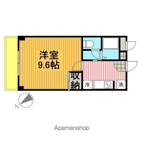 ラティニア(1K/2階)の間取り写真
