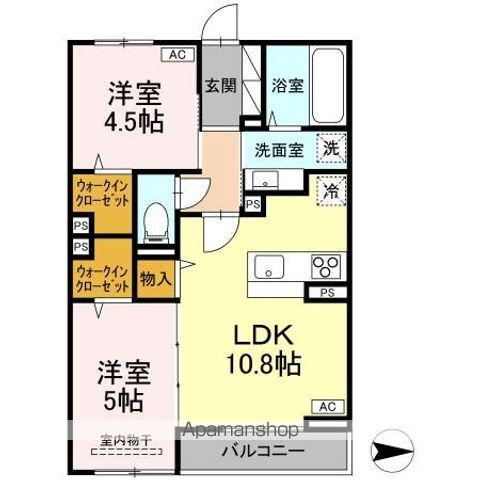 ボヌール T(2LDK/3階)の間取り写真