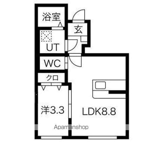 MAISON RUINART(1LDK/1階)の間取り写真
