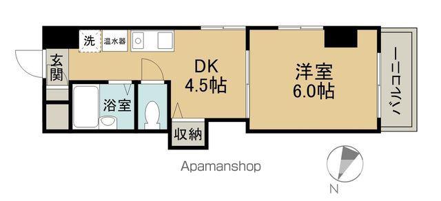 レジデンス東雲(1DK/2階)の間取り写真