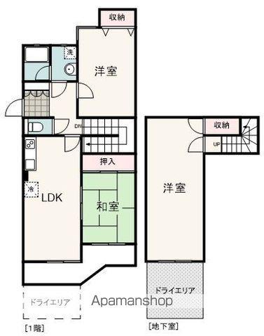 サンパレス千代田(3LDK/1階)の間取り写真