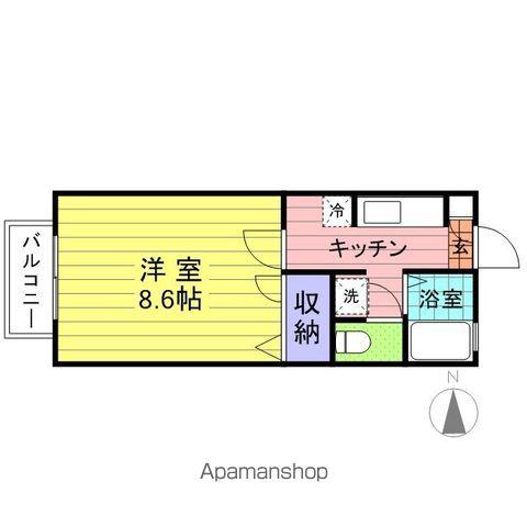 KALMIAPALACEA(1K/2階)の間取り写真