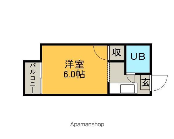 森ヶ丘ハイツ(ワンルーム/1階)の間取り写真