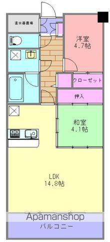 リバーシティ中里(2LDK/10階)の間取り写真