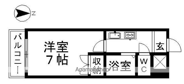ドミトリ518(1K/2階)の間取り写真