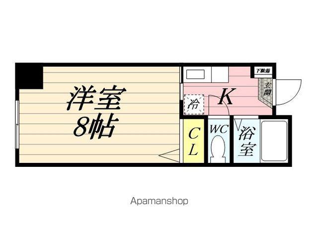 上杉KKビル(1K/4階)の間取り写真