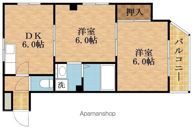 コンフォート中宮(2DK/2階)の間取り写真