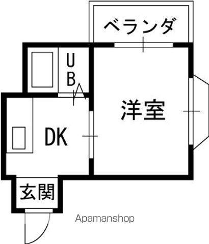 ジュネス菱屋西(1DK/1階)の間取り写真