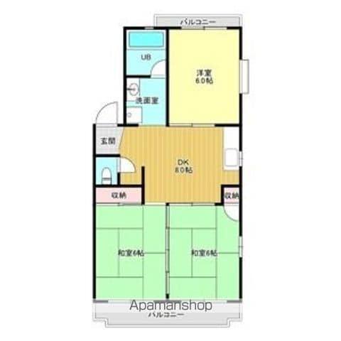 マンション柳(3LDK/3階)の間取り写真