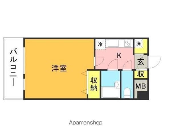 メゾン・ド・プリエール(1K/1階)の間取り写真