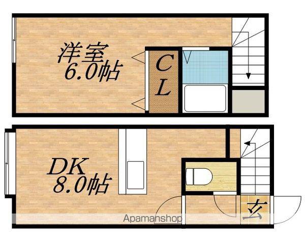 エリーカハイツ(1LDK/2階)の間取り写真