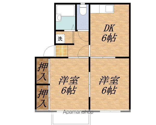 ソレイユ南原(2DK/2階)の間取り写真