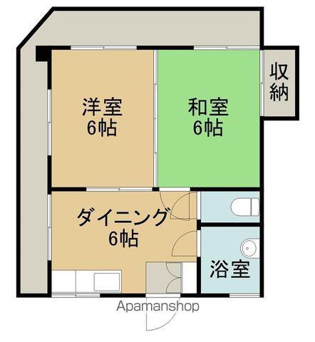 安村ハイツ(2DK/3階)の間取り写真